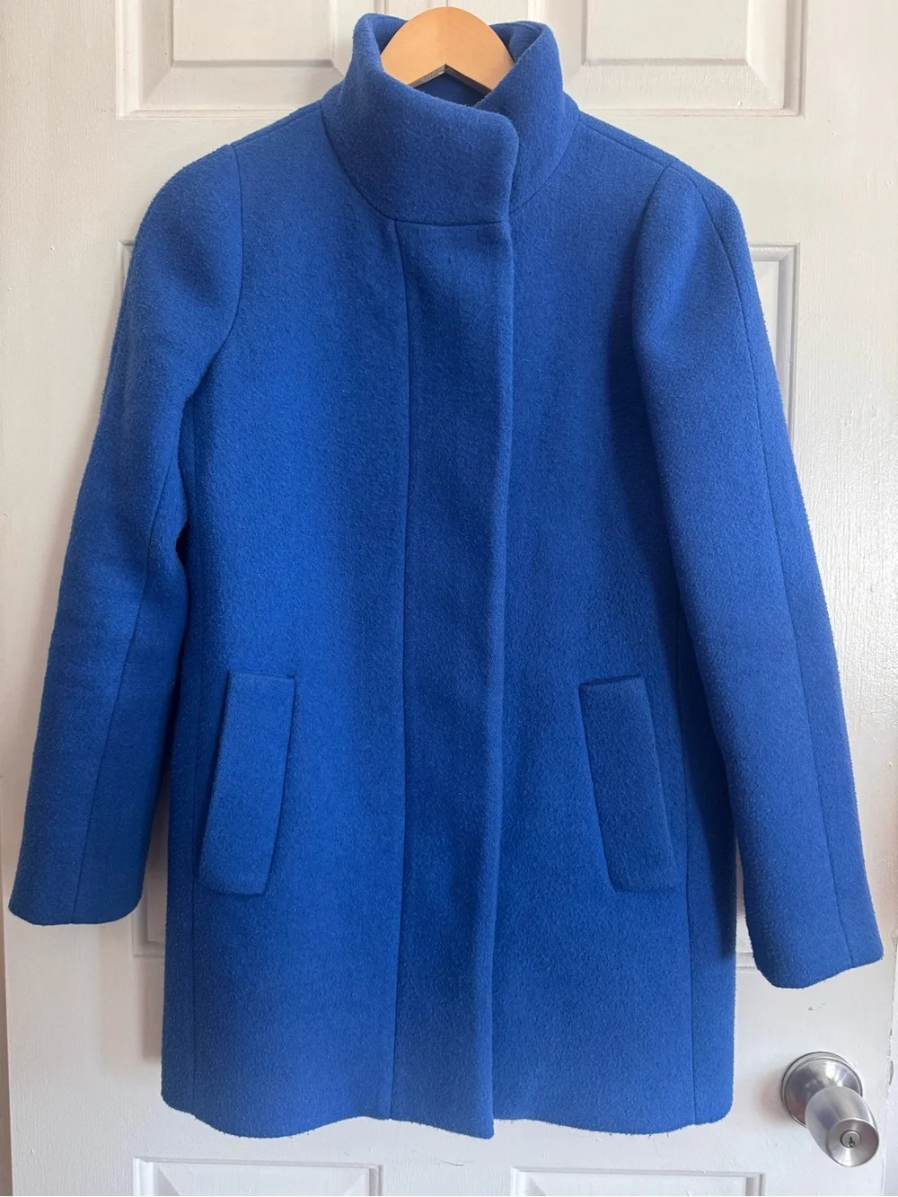 J Crew Mercantile Royal Blue Wool Blend Coat - Picture 2 of 12